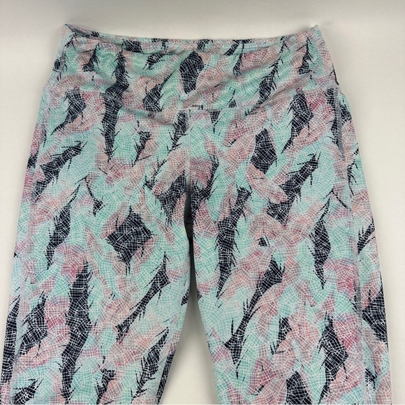 Pro Player Leggings Womens Medium Blue Geometric Mesh - Picture 10 of 10